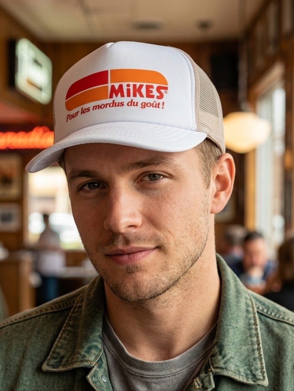 Vintage 90s MIKES Snap Back Trucker Cap HatSize: ONE SIZE